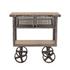 Industrial Teak 36" Reclaimed Utility Cart Table, Oiled Teak by Home Trends & Design