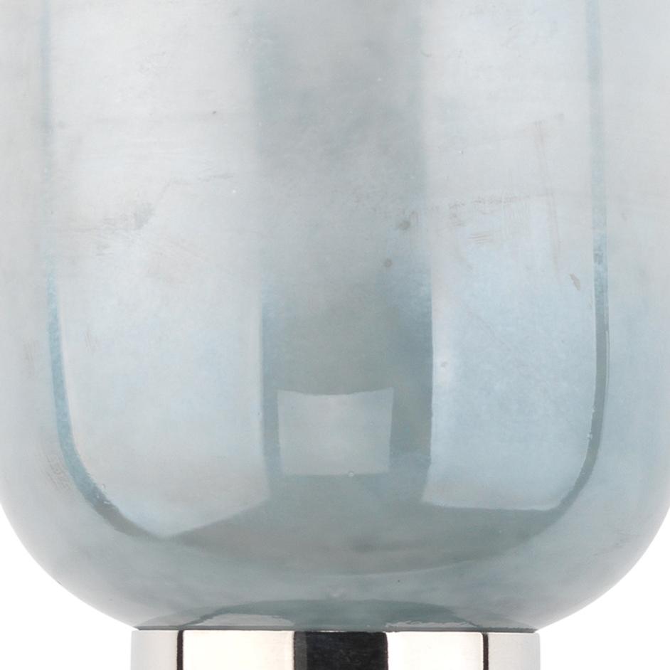 Vapor Single Sconce, Nickel and Blue Opal Metallic Glass by Jamie Young