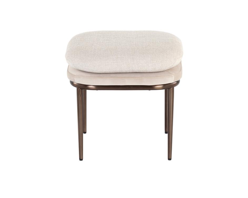 KOFFI STOOL - DARK BRONZE - CHACHA CREAM / MEG TAUPE by Sunpan