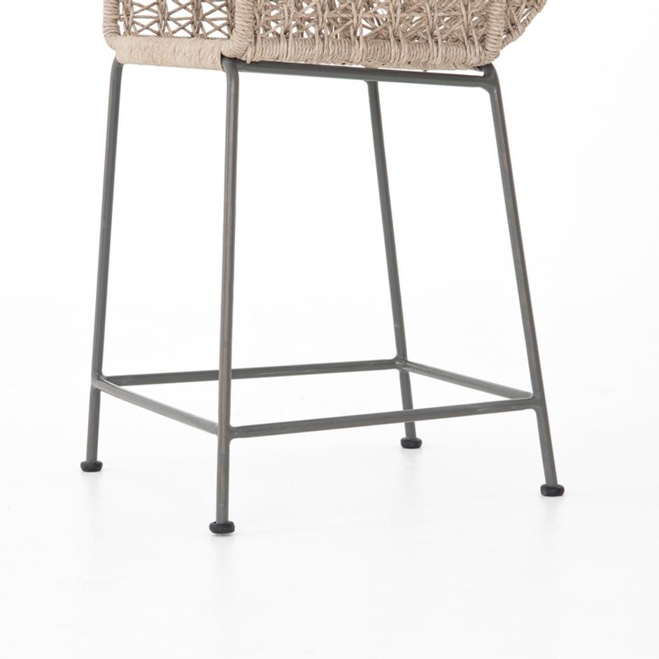 Bandera Outdoor Woven Counter Stool In Wht by FOUR HANDS