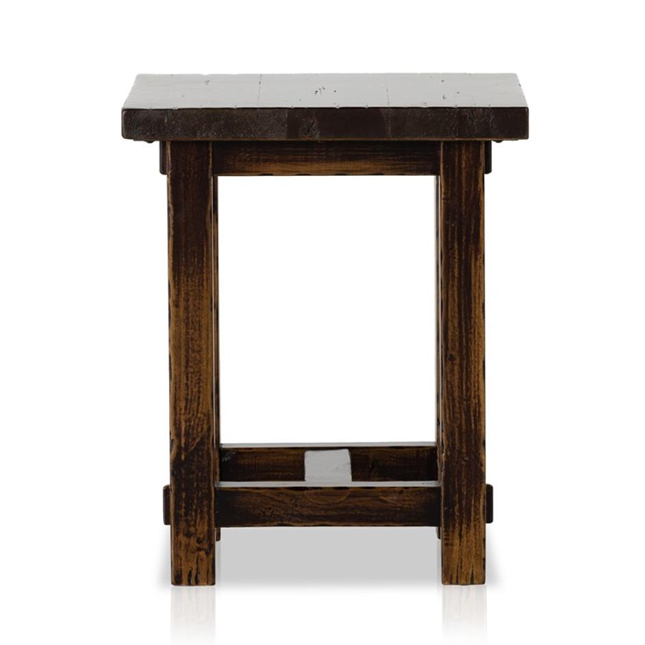 Rinda End Table - Distressed Walnut by Four Hands