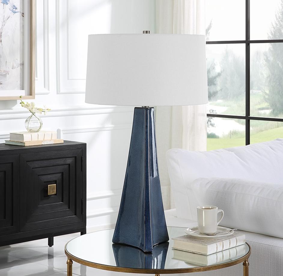 Teramo Scalloped Ceramic Table Lamp by Uttermost