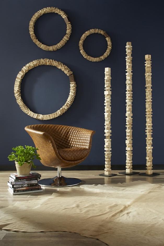 Stacked Wall Ring,  Bleached, Small by PHILLIPS COLLECTION