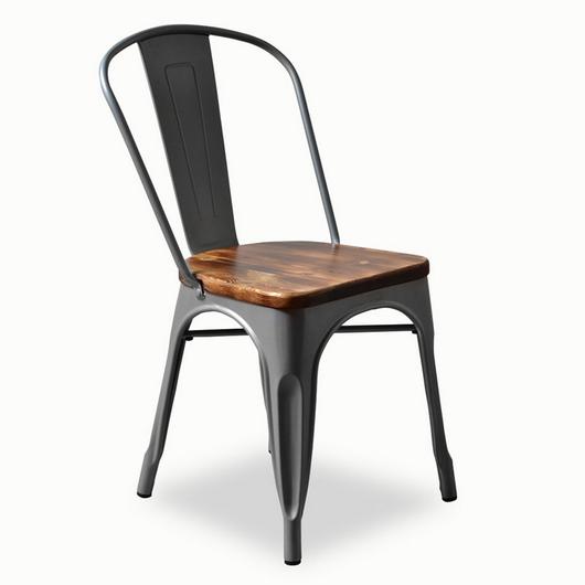 Naples Wood Seat Chair - Silver - Set Of 2 by Aeon Furniture