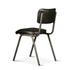 Bill 17" Ebony Leather and Iron Dining Chair by Home Trends & Design