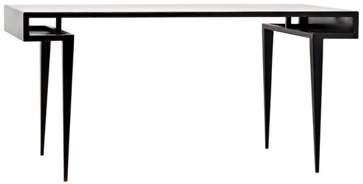 Stiletto Desk, Black Steel by Noir Furniture