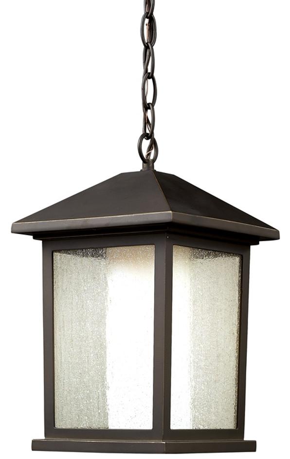 Mesa 1 Light Outdoor Chain Light in Oil Rubbed Bronze Finish by Z-Lite