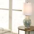 Talon Glass Table Lamp with Linen Shade by Jamie Young
