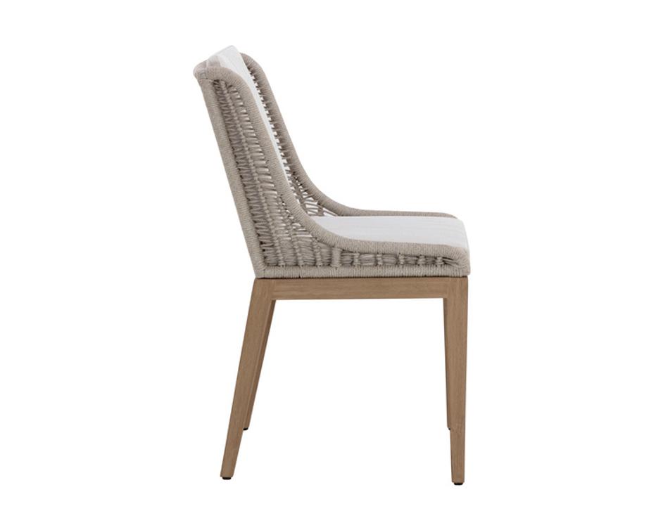 SORRENTO DINING CHAIR - DRIFT BROWN - PALAZZO CREAM by Sunpan