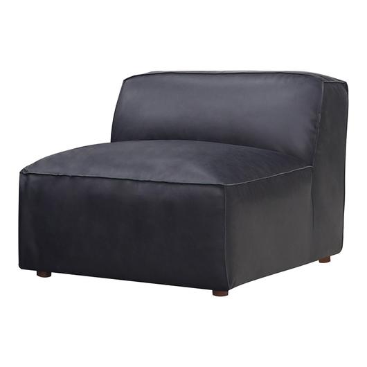 FORM SLIPPER CHAIR VANTAGE BLACK LEATHER by Moes Home