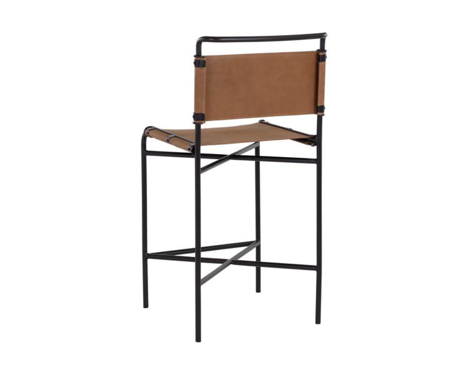 CORRIGAN COUNTER STOOL - COGNAC LEATHER by Sunpan