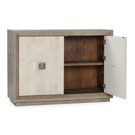 Denver Reclaimed Pine 2Dr Cabinet Distressed Gray/Weathered Chalk by Classic Home