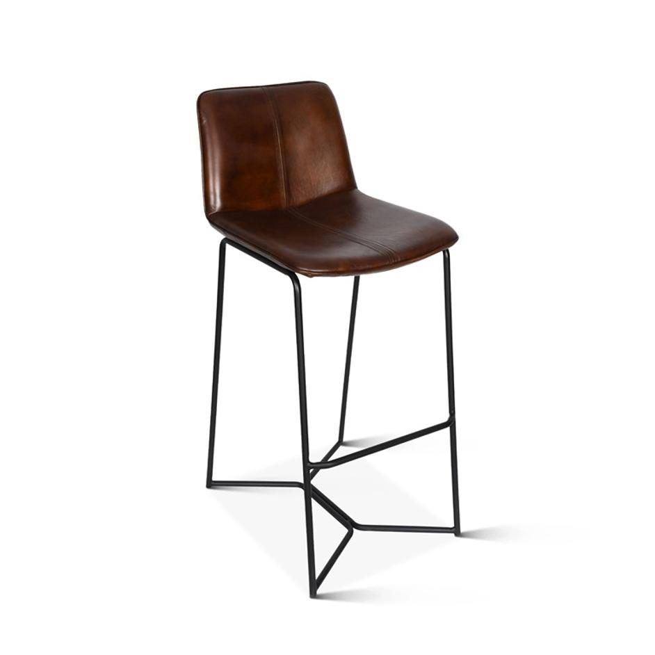 Morgan Bar Chair, Hand Washed Chestnut by Home Trends & Design