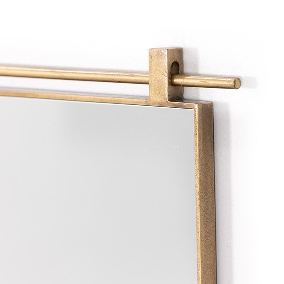 Chico Small Mirror In Antique Brass by FOUR HANDS