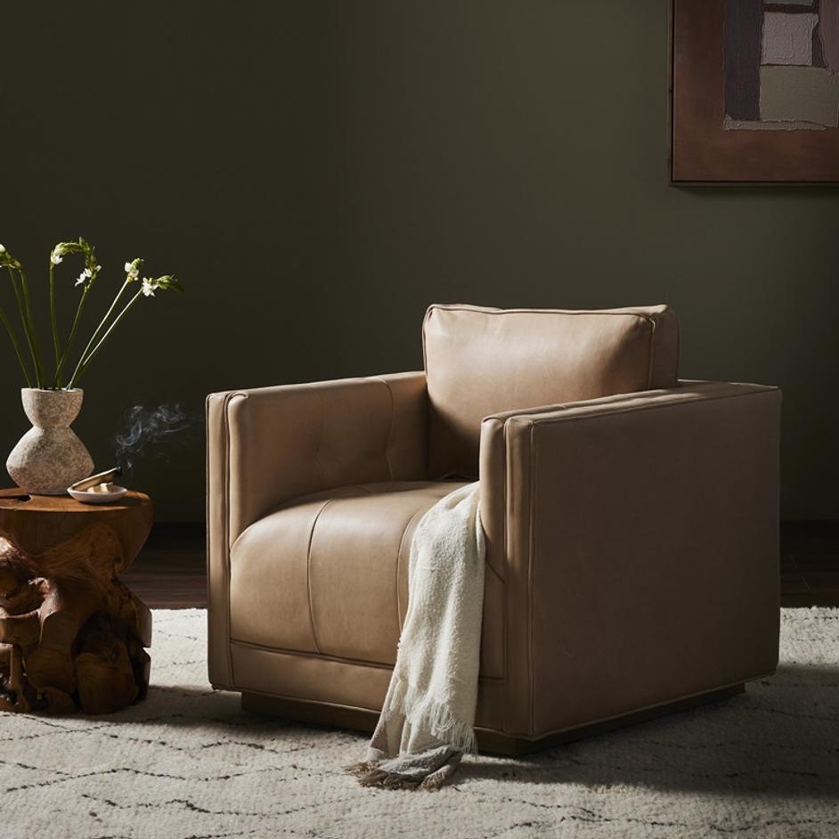 Kiera Swivel Chair - Palermo Nude by Four Hands