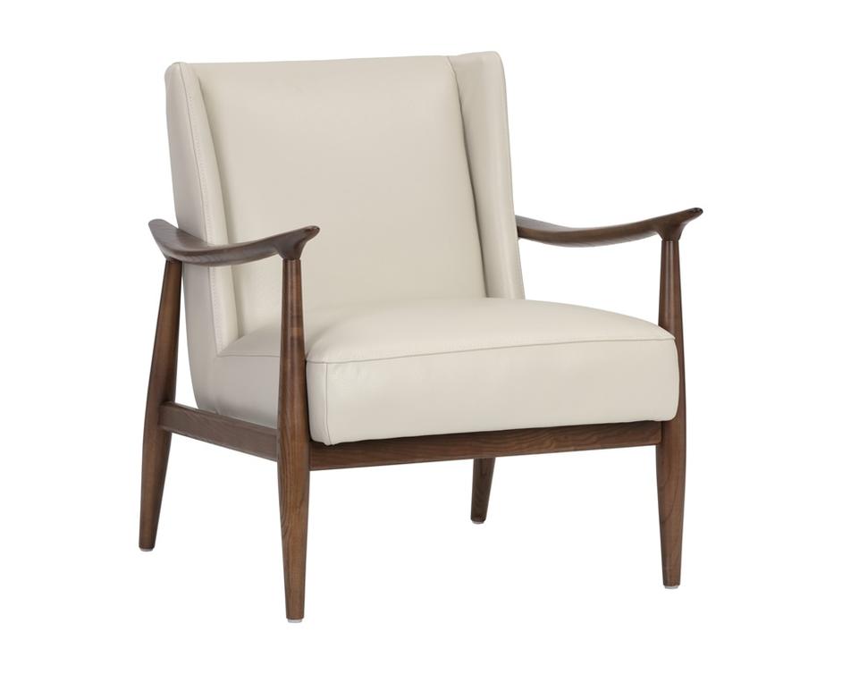 Azella Lounge Chair - Manchester Stone Leather by Sunpan