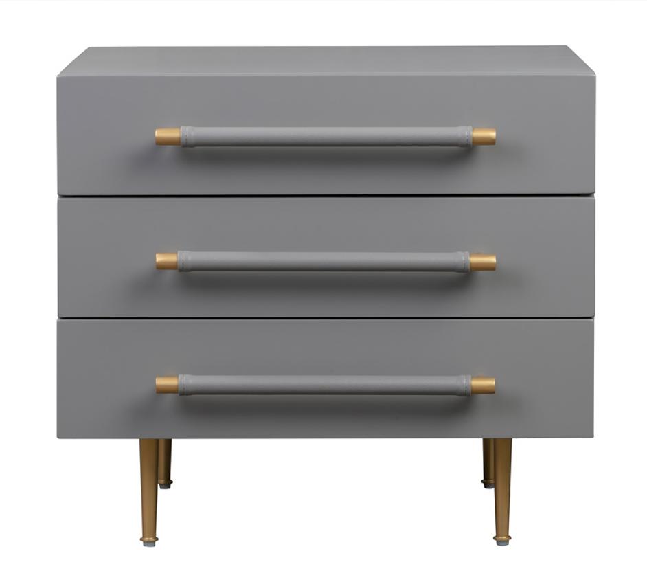 Trident Grey Nightstand by tov furniture