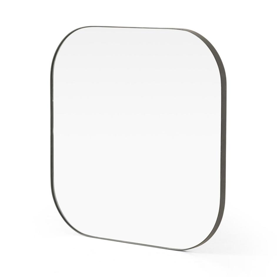 Bellvue Square Mirror - Rustic Black by Four Hands