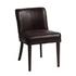 Buddy 20" Dining Chair, Dark Brown Leather, Matte Brown Legs by Home Trends & Design