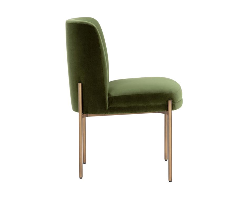 RICHIE DINING CHAIR - ANTIQUE BRASS - FOREST GREEN by Sunpan