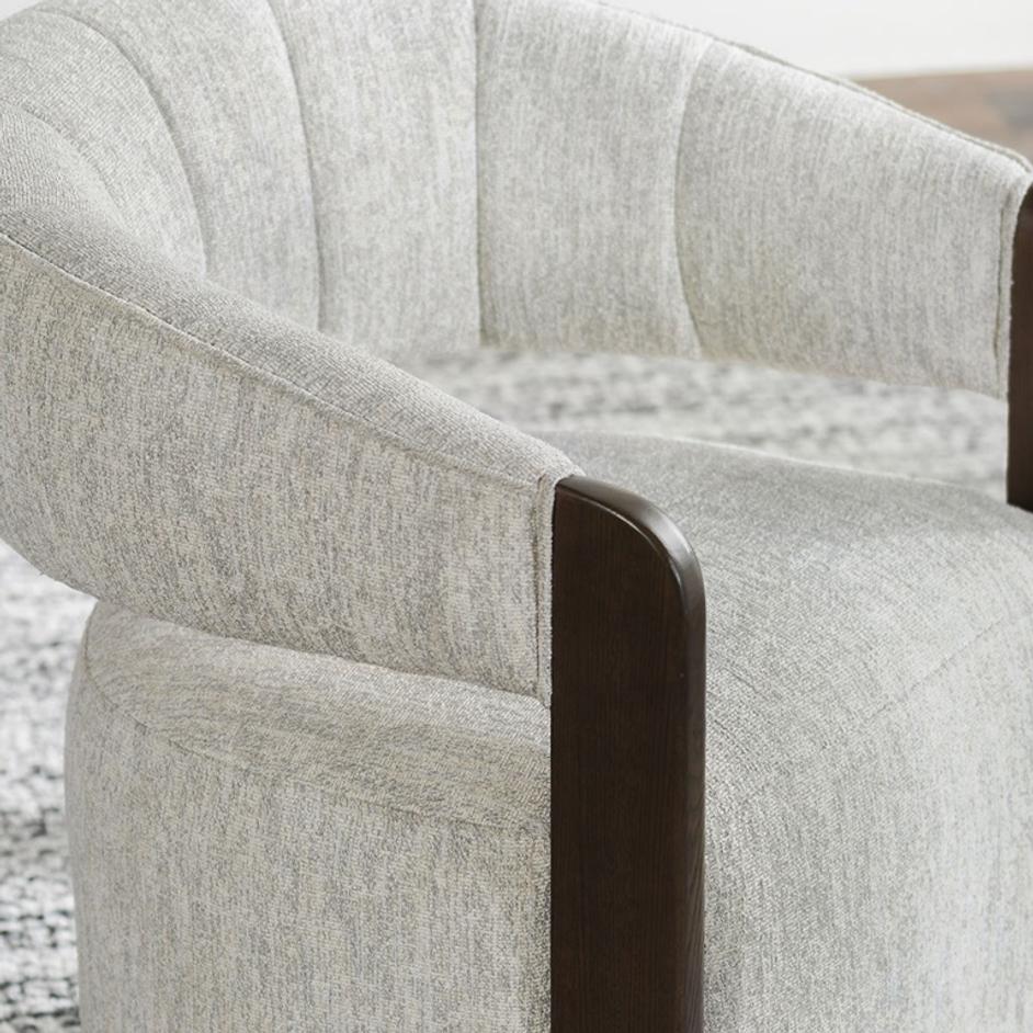 James Swivel Accent Chair Glacier Gray by Classic Home