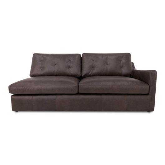 Thurlow Right Arm Facing Sofa Espresso Brown Leather by Moes Home