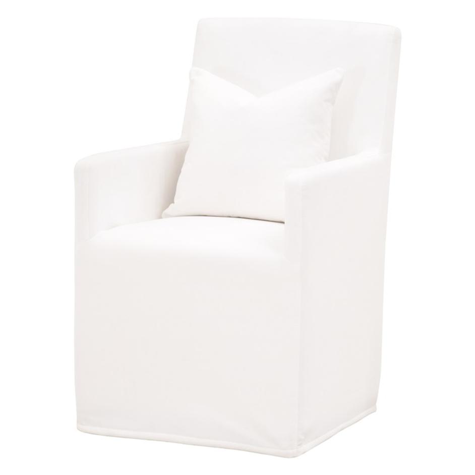 Shelter Slipcover Arm Chair with Casters by Essentials For Living