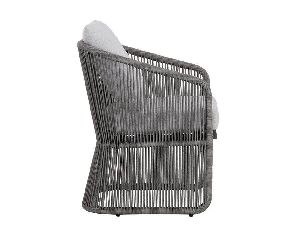 ALLARIZ DINING ARMCHAIR - WARM GREY - GRACEBAY LIGHT GREY by Sunpan
