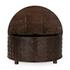 Shira Mango Wood 40" Round Storage Coffee Table Kona Brown by Classic Home