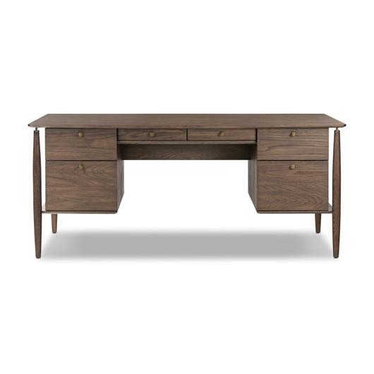 Markia Executive Desk - Aged Oak Veneer by Four Hands