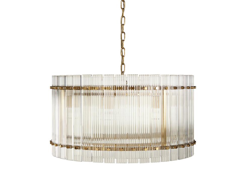 KORE CHANDELIER - SMALL - BRASS - CLEAR by Sunpan
