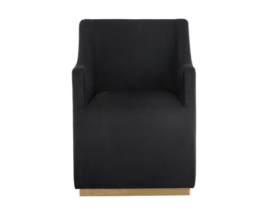 Zane Wheeled Lounge Chair - Abbington Black by Sunpan