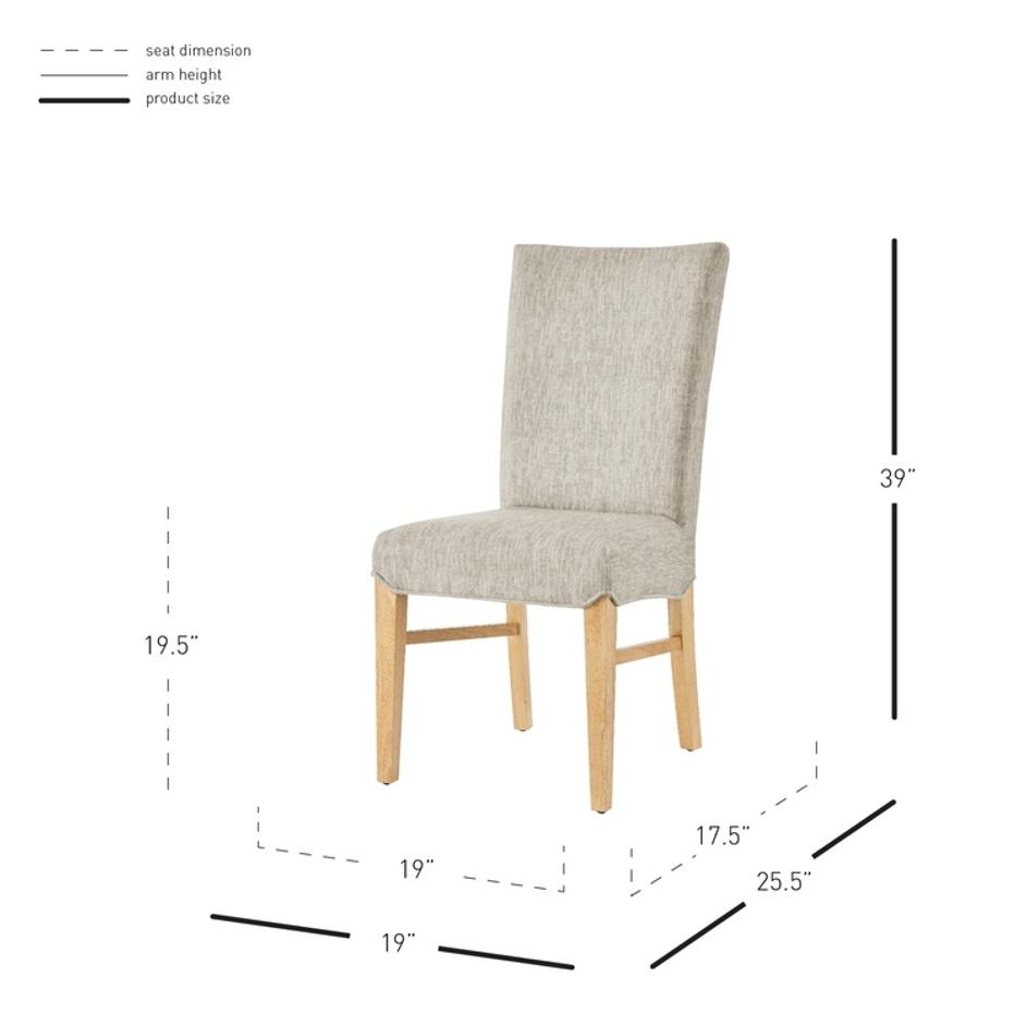 Milton Fabric Dining Side Chair, Pasadena Beige by New Pacific Direct