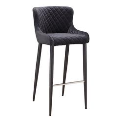 ETTA BARSTOOL DARK GREY by Moes Home