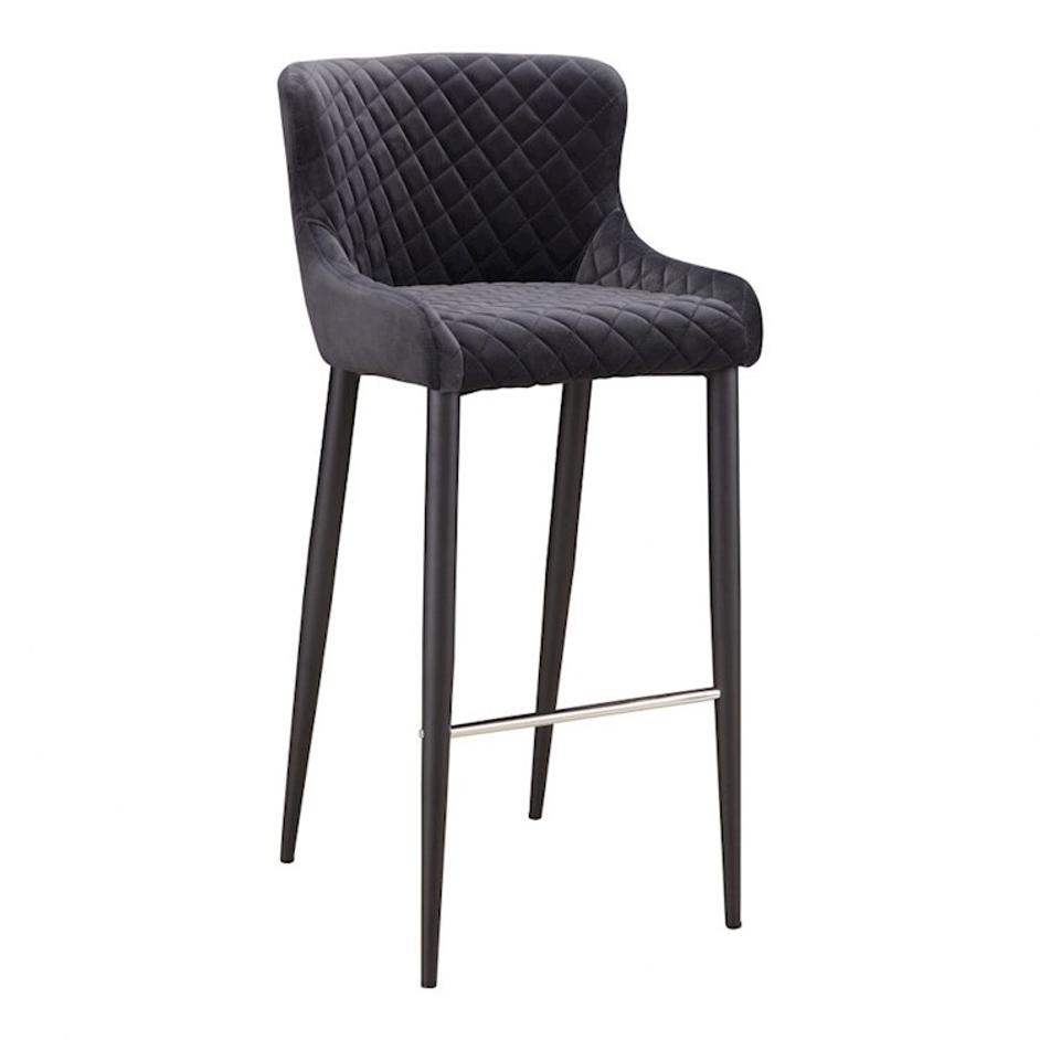 ETTA BARSTOOL DARK GREY by Moes Home