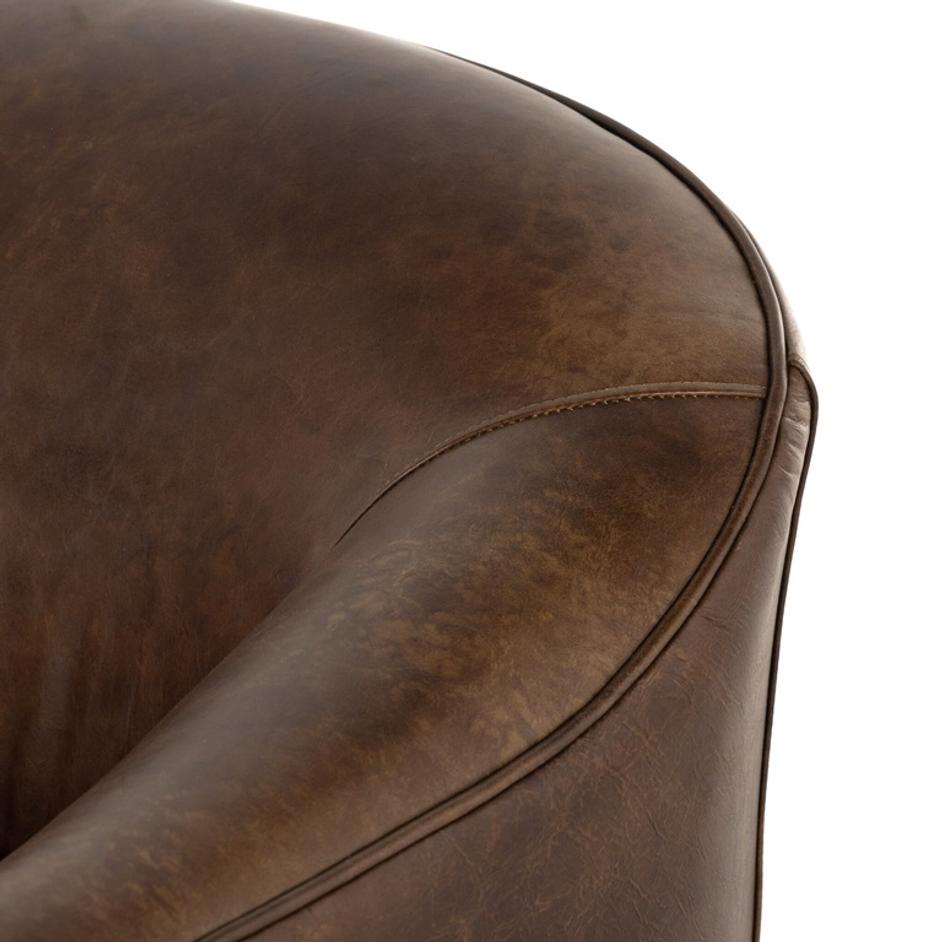 Quinton Swivel Chair - Arvada Cigar by Four Hands