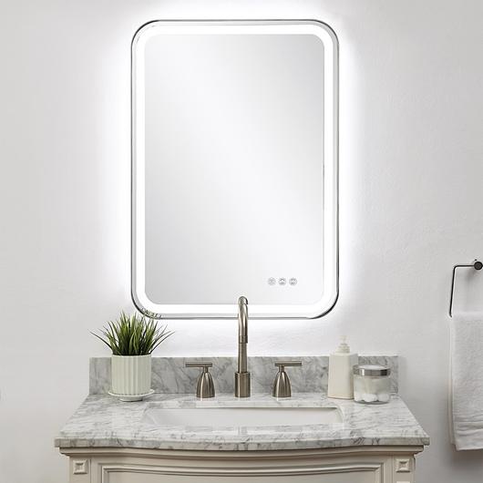 Crofton Lighted Nickel Vanity Mirror by Uttermost