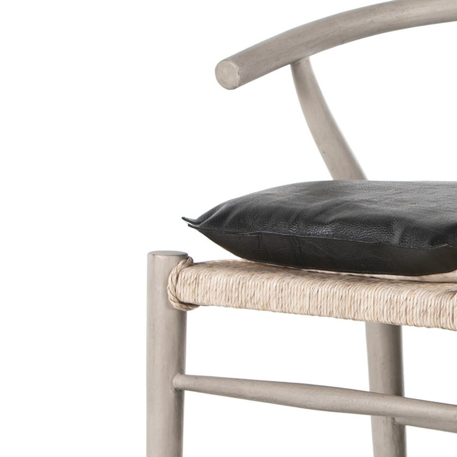 Muestra Stool W Cushion In Wht Grey In Bar by FOUR HANDS