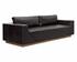 ANAKIN SOFA - LIGHT OAK - TUSCANY WARM BLACK LEATHER by Sunpan