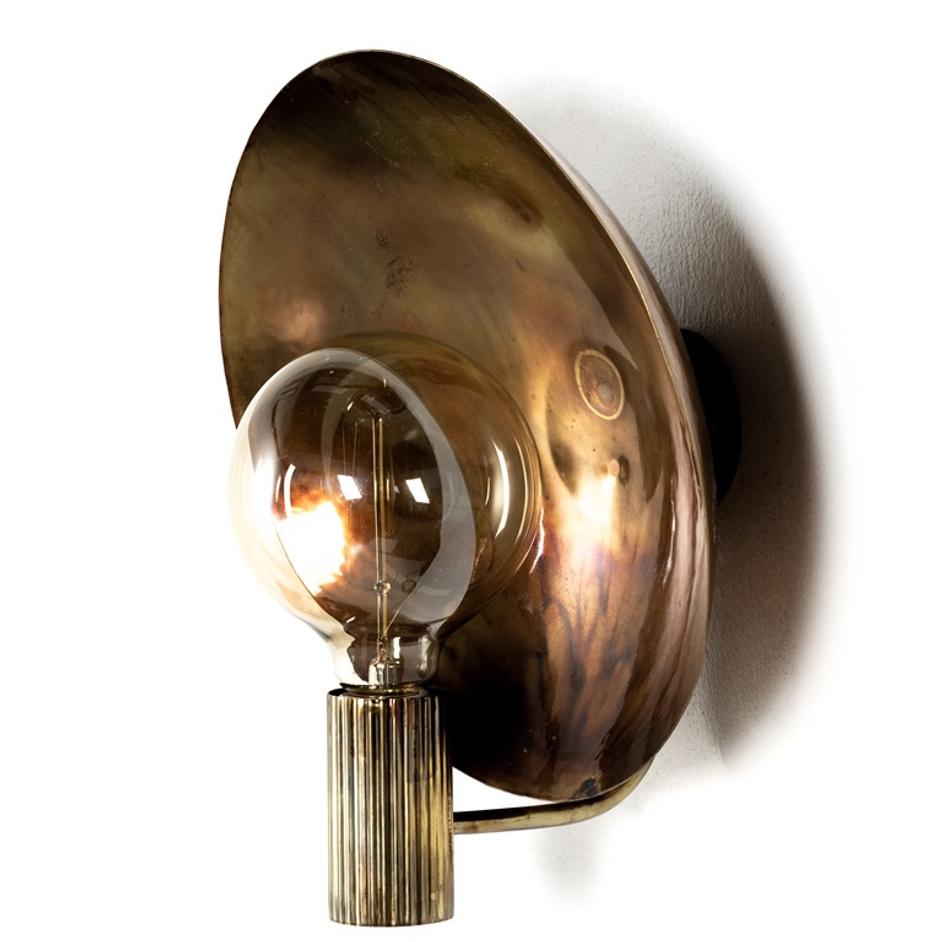 Lund Sconce In Burnt Brass by FOUR HANDS