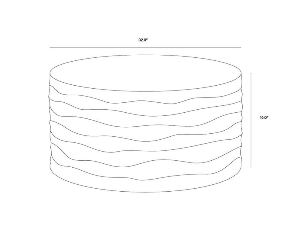 COREY COFFEE TABLE - LARGE - BLACK by Sunpan