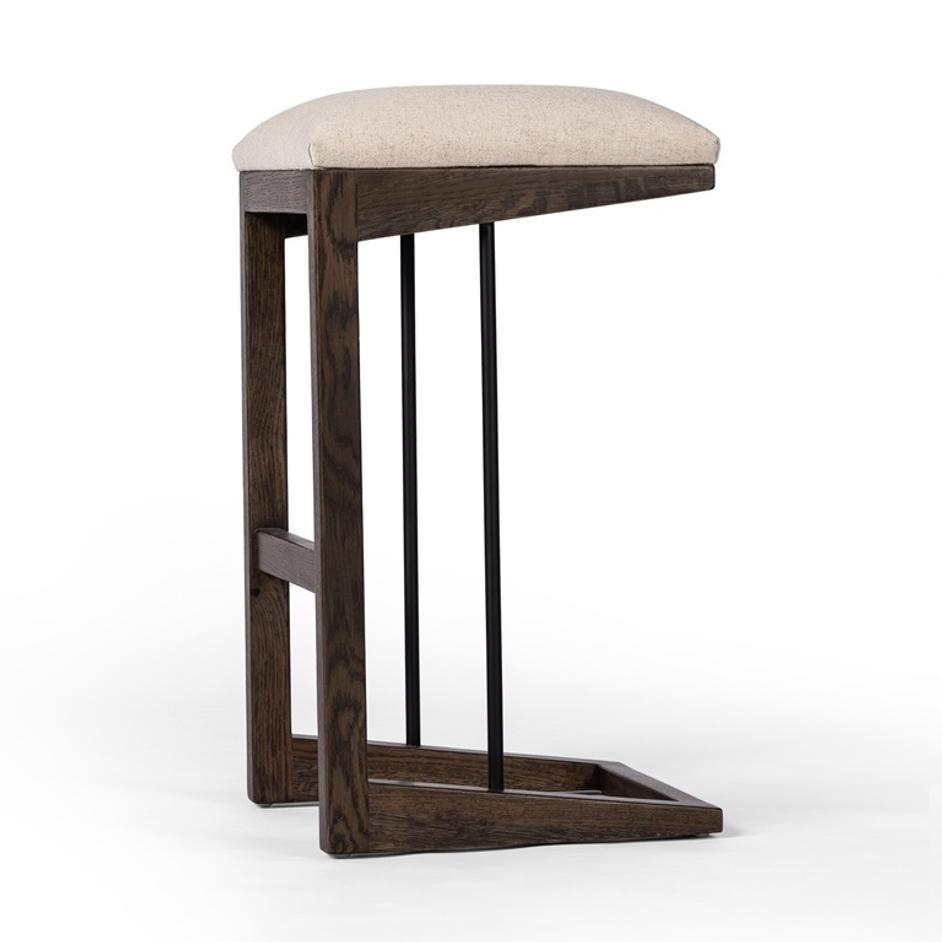 Finn Bar + Counter Stool In Sienna Brown Oak by Four Hands