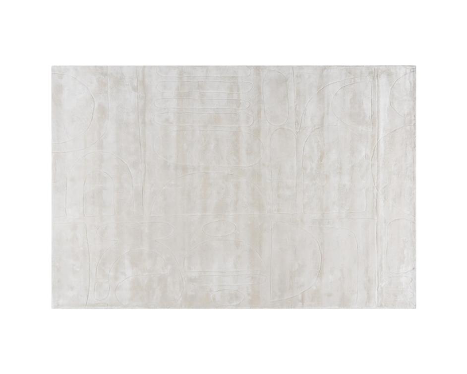 CARUSO HAND-LOOMED RUG - CREAM / IVORY - 6' X 9' by Sunpan