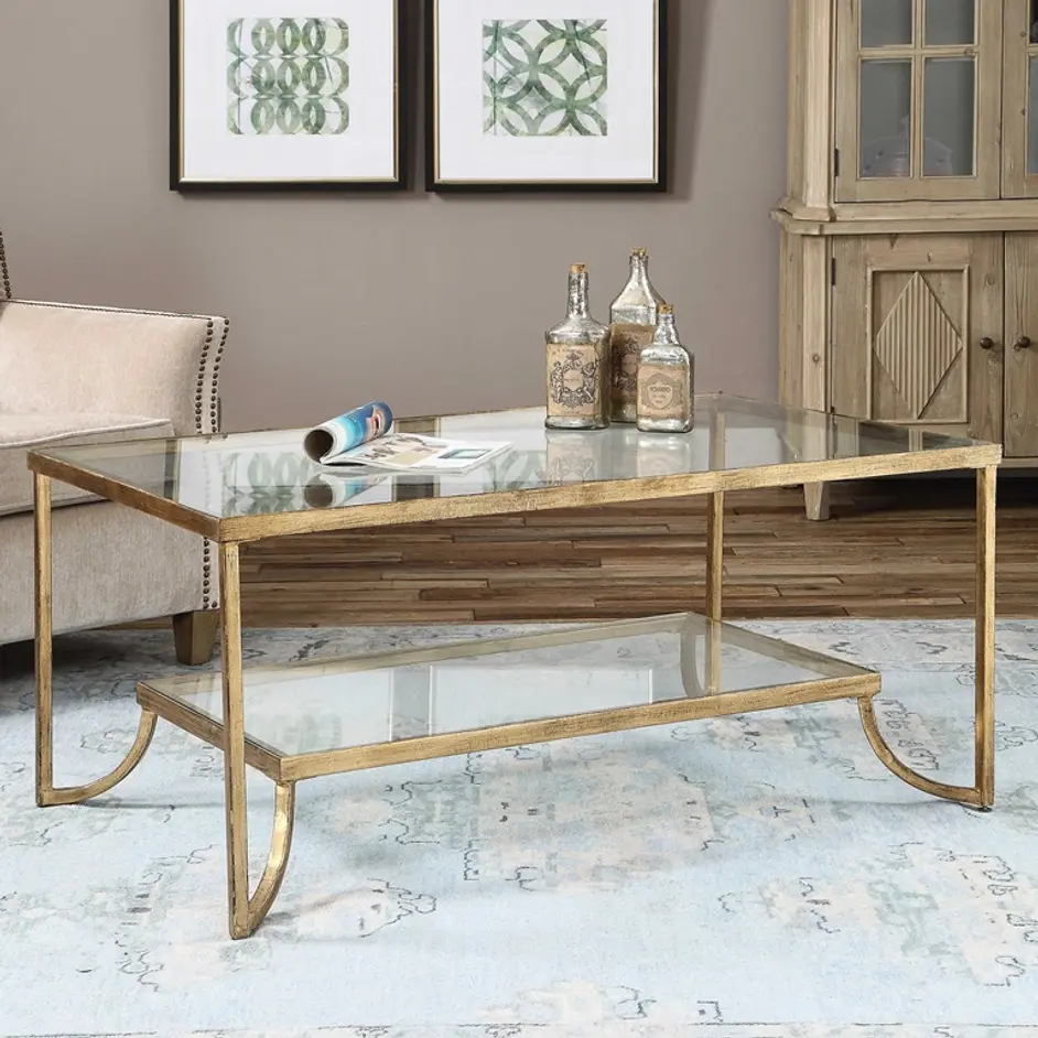 Katina Gold Leaf Coffee Table by Uttermost