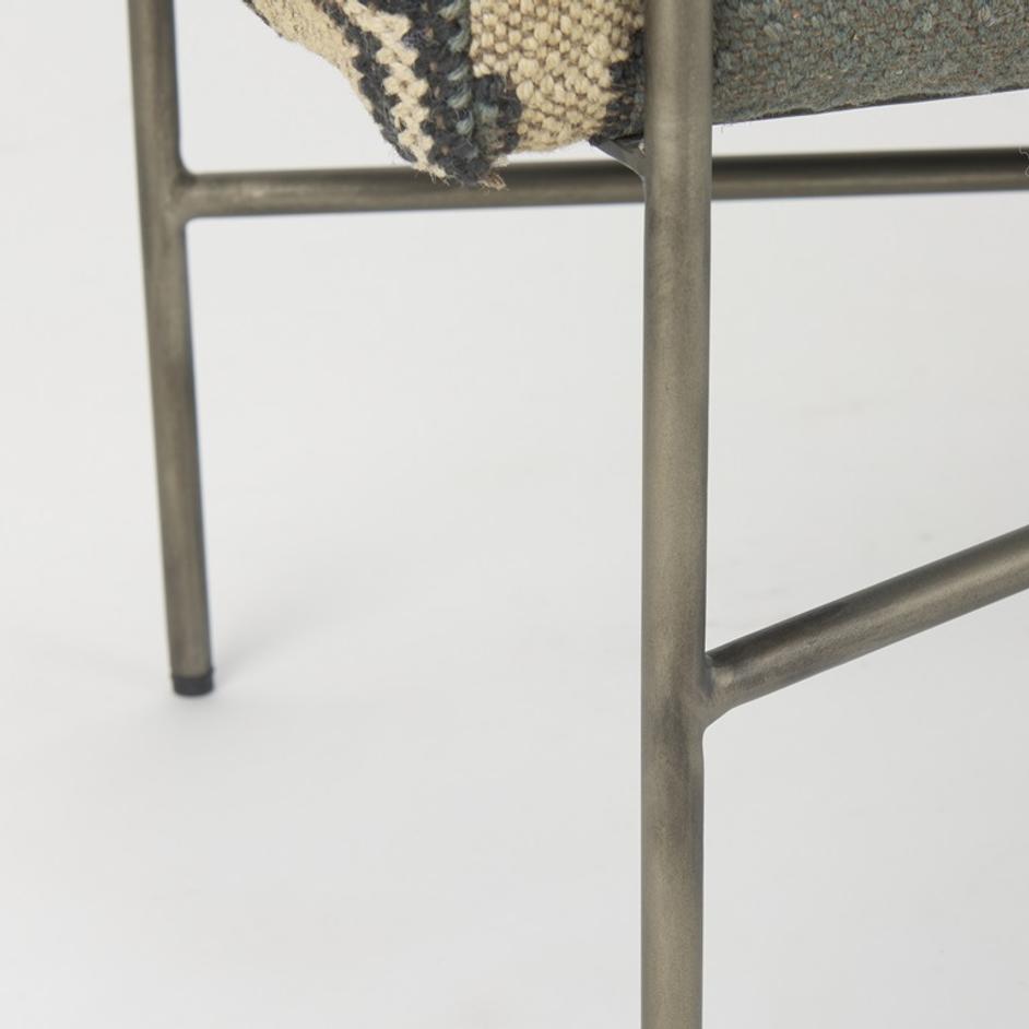 Avery I 55L x 17W Multi Colored Upholstered Patterned Seat Accent Bench by Mercana