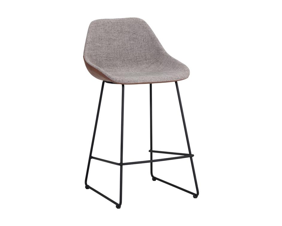 Mccoy Counter Stool - November Grey / Cinnamon Brown by Sunpan