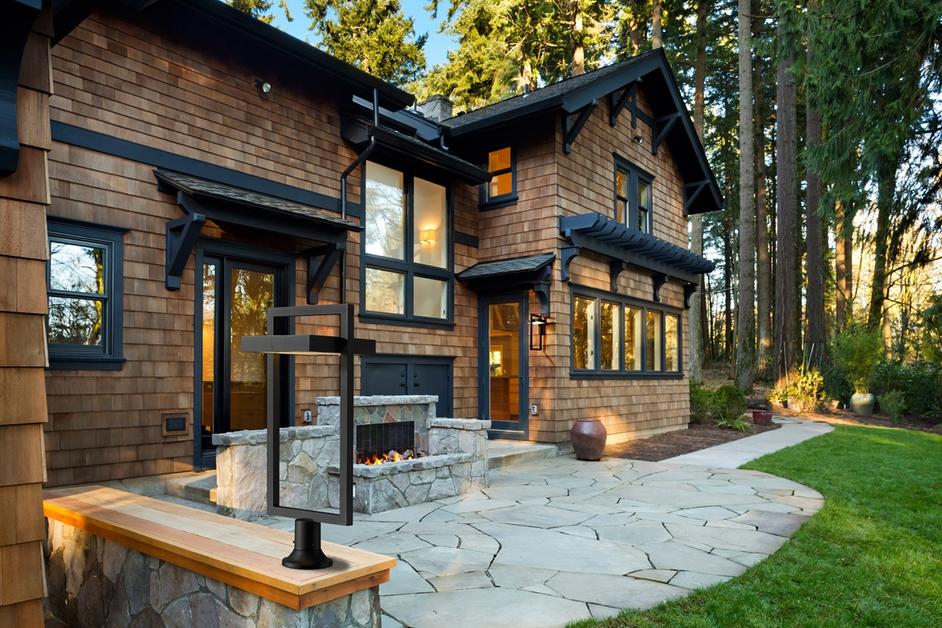 Luttrel 1 Light Outdoor Pier Mounted Fixture in Black Finish by Z-Lite