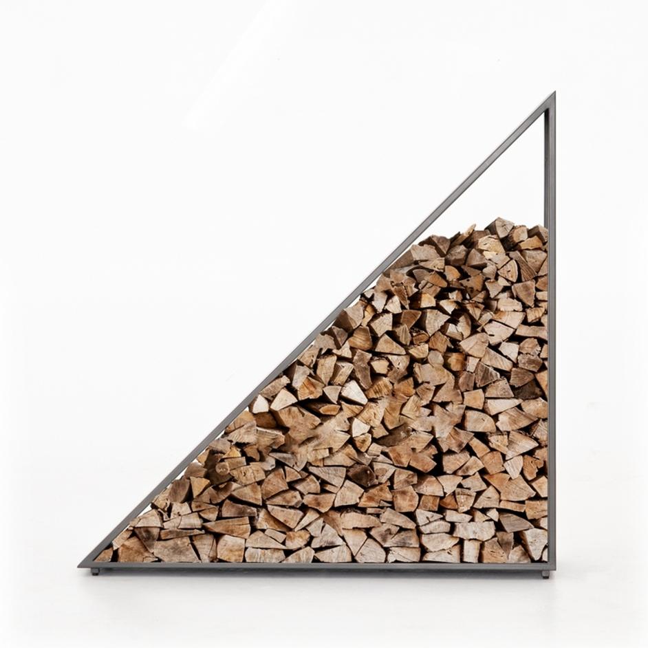 Nero Firewood Storage Coated Gunmetal by FOUR HANDS
