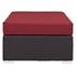 Minerva Outdoor Patio Fabric Rectangle Ottoman In Espresso Red by Modway Furniture