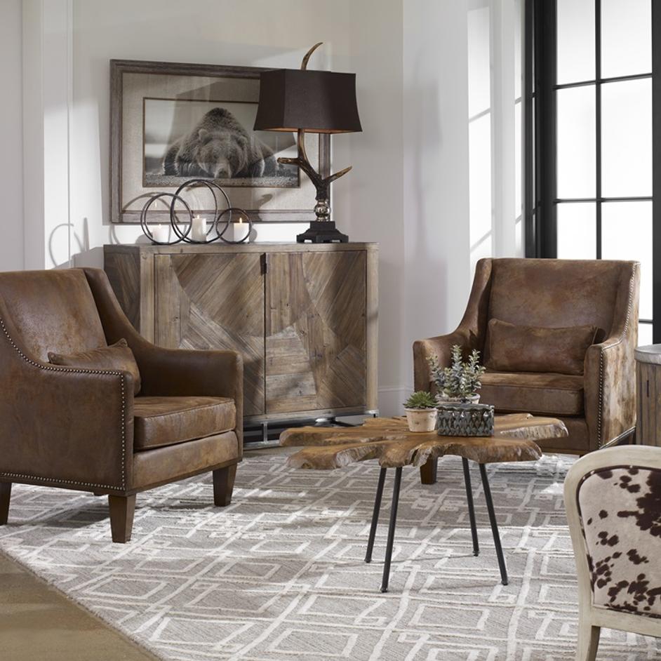 Clay Leather Armchair by Uttermost
